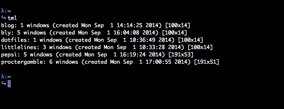 Tmux on the command line